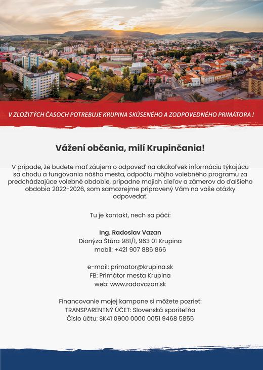 Volebný leták Ing. Radoslava Vazana, strana 4
